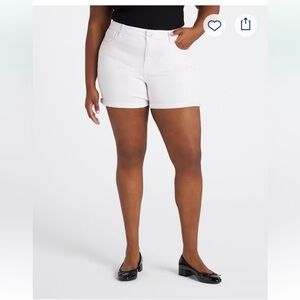1822 White denim shorts NWT - size 20 - 7 inch rolled to 5 inch